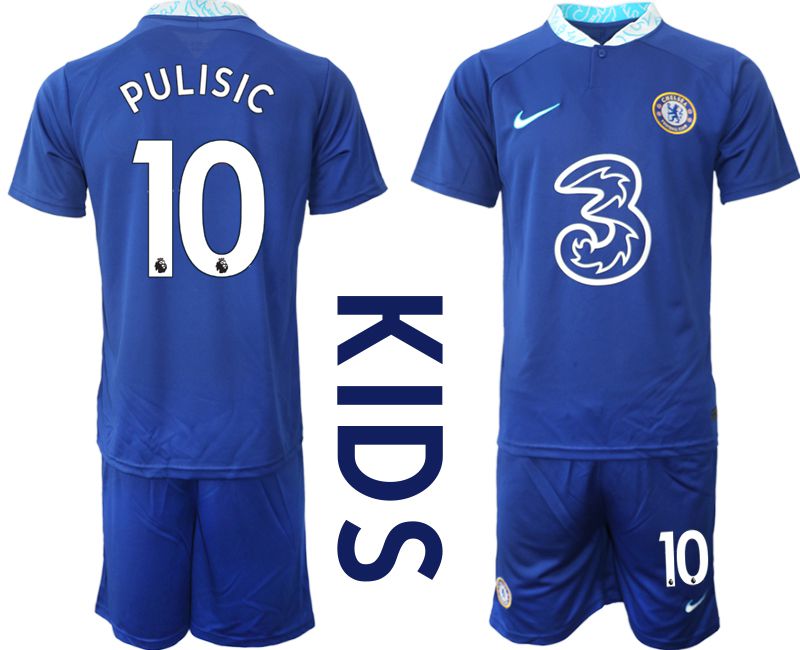 Youth 2022-2023 Club Chelsea FC home blue #10 Soccer Jersey